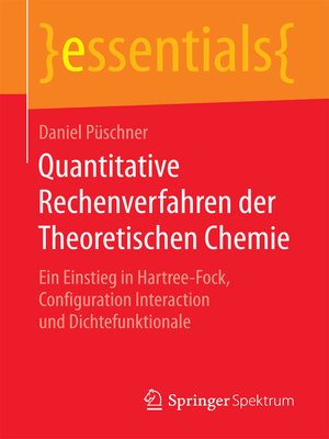 cover image of Quantitative Rechenverfahren der Theoretischen Chemie